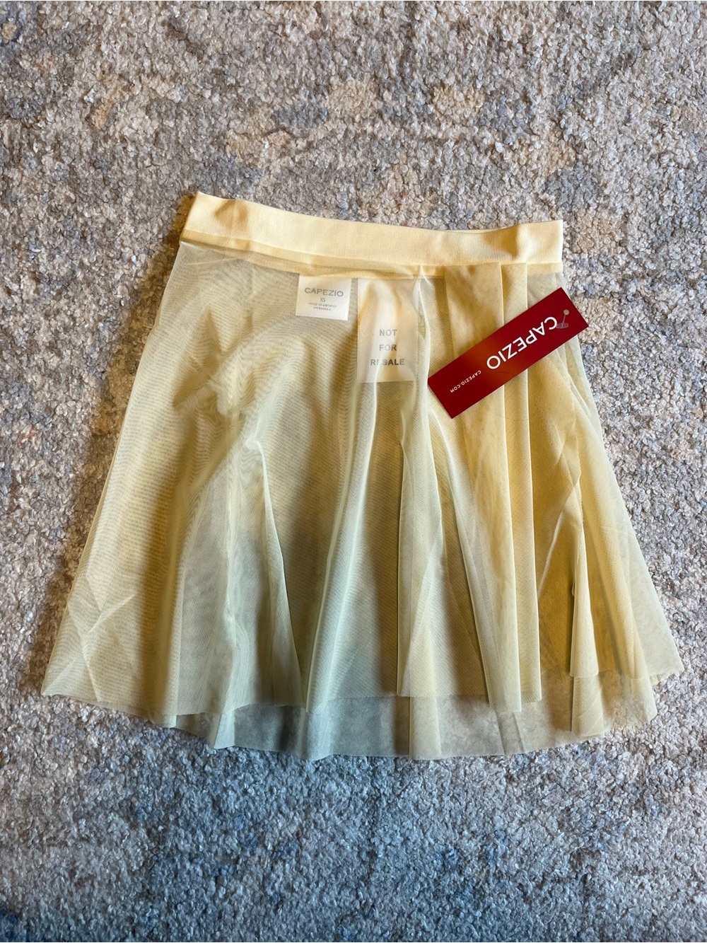 Capezio Butter Yellow Mesh Skirt
